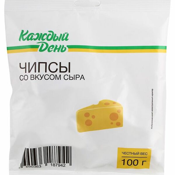 Чипсы картофельные Каждый День сыр