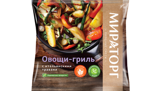 Смесь овощная Мираторг Vитамин Овощи-гриль с итальянскими травами быстрозамороженная, 400 г
