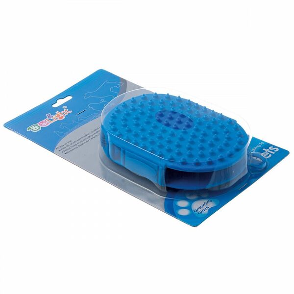 Щетка DeLIGHT резиновая массажная на руку, двухсторонняя