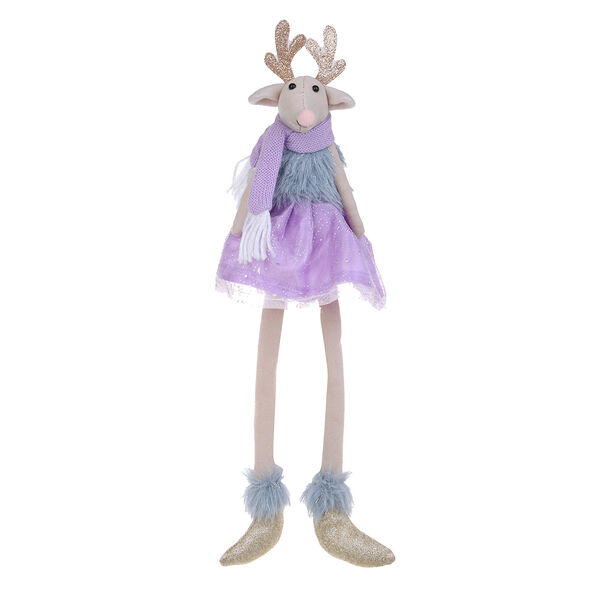 Сноу бум сувенир-фигура интерьерная в виде оленя, 16x12x43 см, полиэстер, арт.56