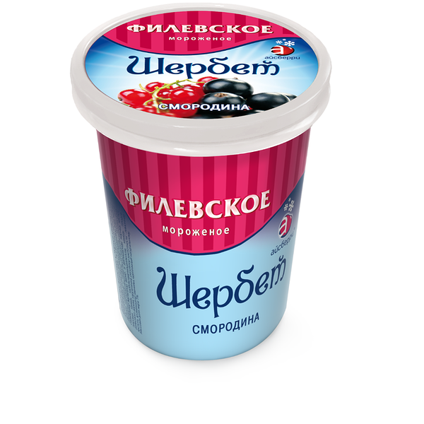 Мороженое молочное щербет Айсберри Филёвское Смородина 80 г