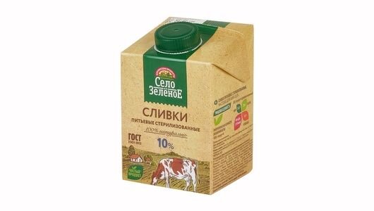 Сливки Село Зелёное 10% 500 г