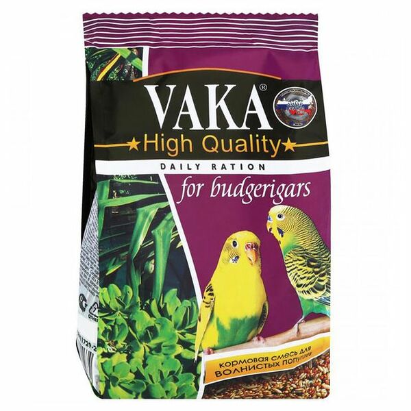 ВАКА High Quality корм для волнистых попугаев Злаковое ассорти