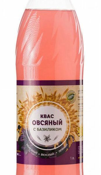 Квас овсяный с базиликом ТМ Солнечная Планета