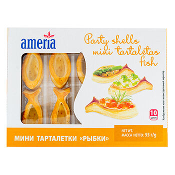 Мини-тарталетки Ameria рыбки 10 шт, 55г