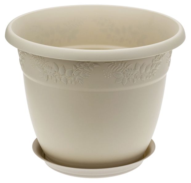 

Кашпо для цветов Idea Рябина с поддоном латте 7.5 л арт. М3057/16