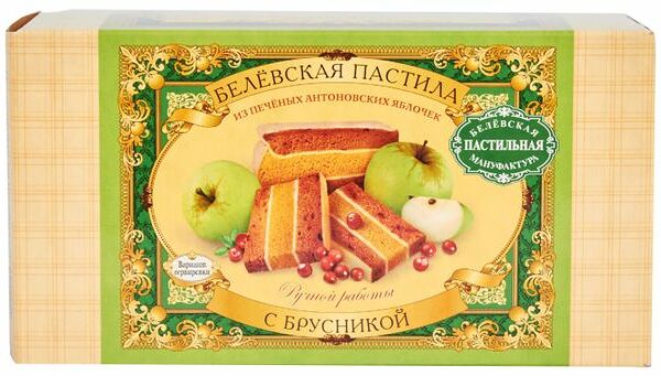 Пастила воздушная Белёвская пастильная мануфактура с брусникой, 200 г