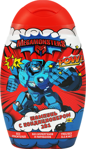 

Шампунь для волос детский Мegamonsters с кондиционером 2 в 1 300 мл