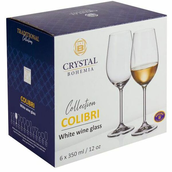 Набор бокалов для вина Crystalite Bohemia Colibri 350 мл 6 шт