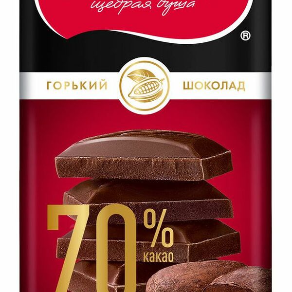 Шоколад Российский  Горький 70% какао 82 г