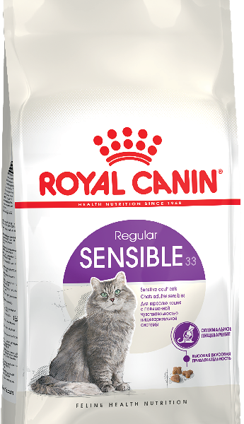 Сухой корм для взрослых кошек с чувствительной пищеварительной системой Royal Canin Sensible 33