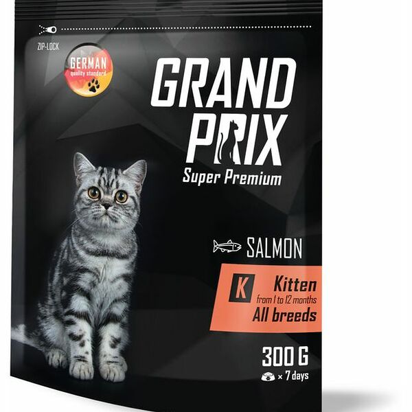 Сухой корм для котят всех пород Grand Prix Kitten с лососем и рисом 300 г