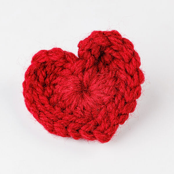Брошь вязаная Сердце
