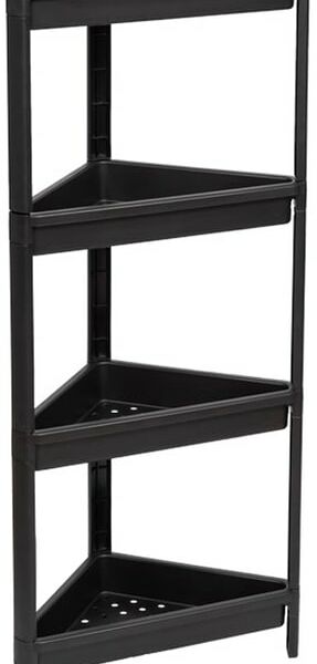 Этажерка Violet Vikea угловая 4-х ярусная черная