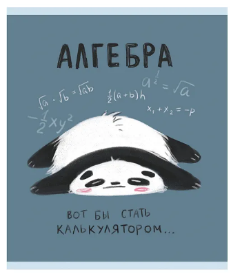 Тетрадь предметная Listoff Панда. Алгебра A5 клетка, 48 л