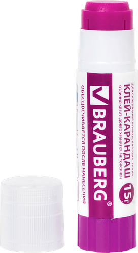 

Клей-карандаш BRAUBERG обесцвечивающийся после высыхания, Арт. 220874, 15г