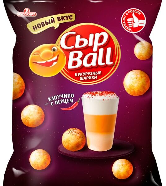 Шарики СырBall кукурузные Капучино с перцем 100г