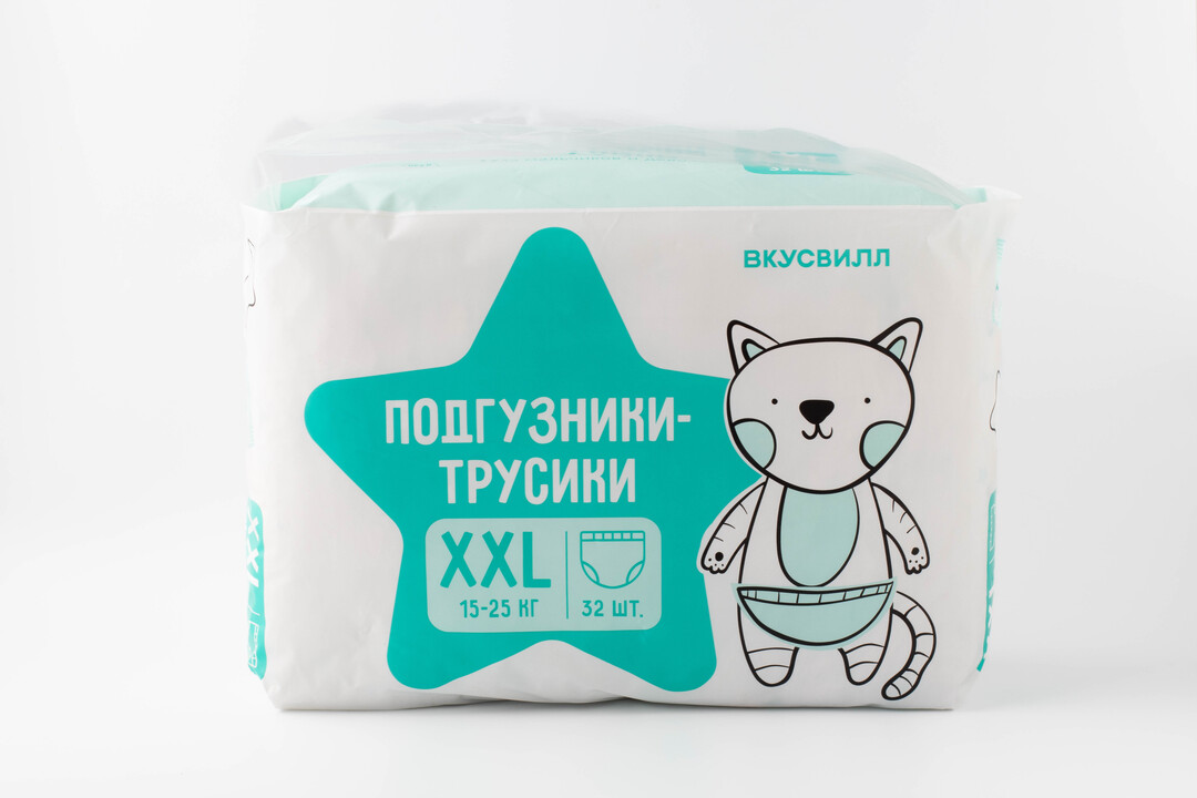 

Подгузники-трусики XXL 15-25 кг, 32 шт