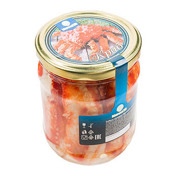 Мясо краба Широта 50 в солевой заливке Premium