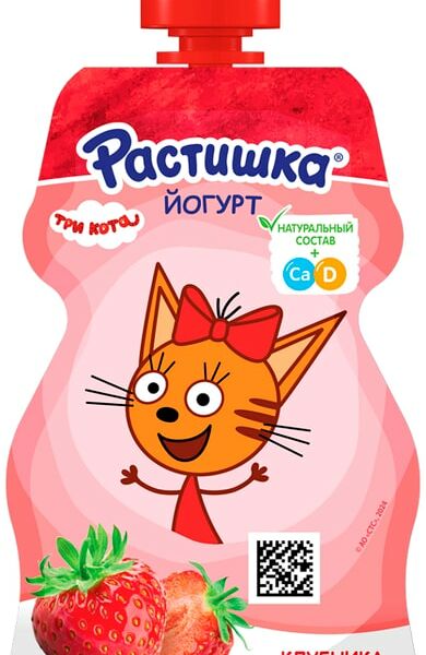 Йогурт Растишка Клубника 2.6% 70г