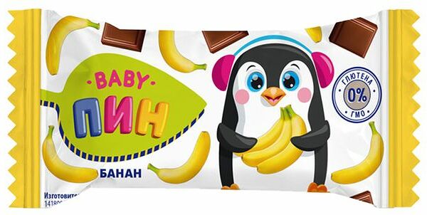 Конфеты глазированные суфле Baby ПИН со вкусом банана, вес