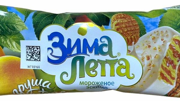 Мороженое Зималетта эскимо Груша+печенье 12% 70 г