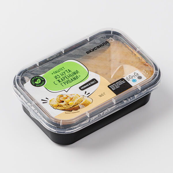 Паштет из нута с жареными грибами