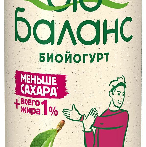 Биойогурт Bio Баланс с вишней и черешней 1%, 270г