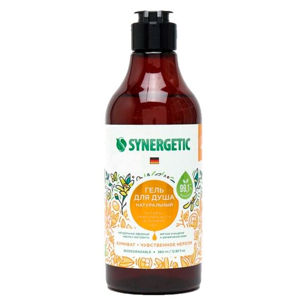 Натуральный гель для душа Synergeti, кумкват и чувственное нероли, 380 мл