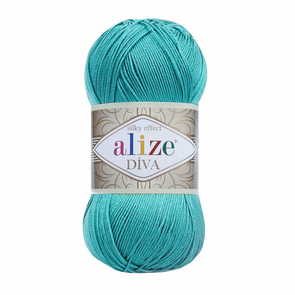 Пряжа ALIZE 'Diva' 100гр. 350м. (100% микрофибра) ТУ(376 бирюзовый)