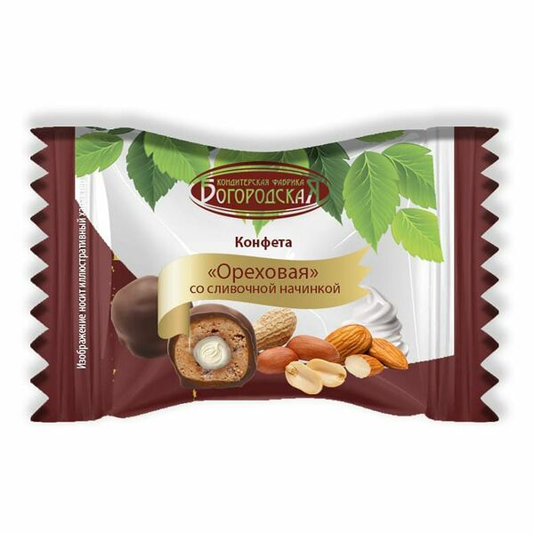 Конфеты Кондитерская фабрика Богородская Ореховые со сливочной начинкой, весовые