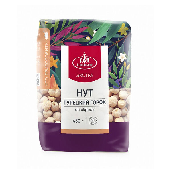 Нут продовольственный 0,45кг Агро-Альянс Экстра