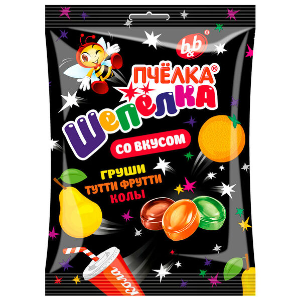 Карамель пчелка шепелка 180г груша Tutti-Frutti кола B and B