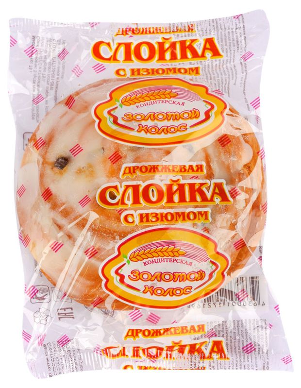 

Слойка Золотой колос с изюмом 75 г