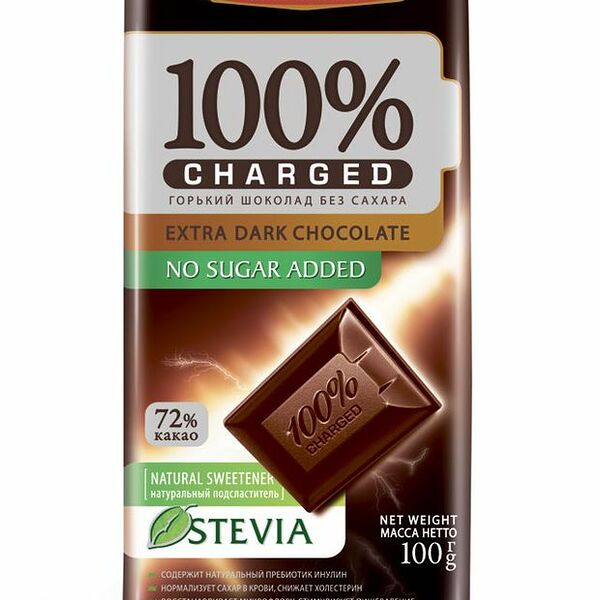 Шоколад горький Победа вкуса Чаржед 72% какао без добавления сахара 100 г
