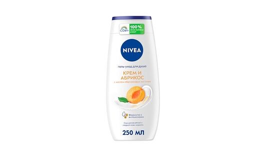 Гель-уход для душа Nivea Крем абрикос увлажняющий с маслом абрикосовых косточек