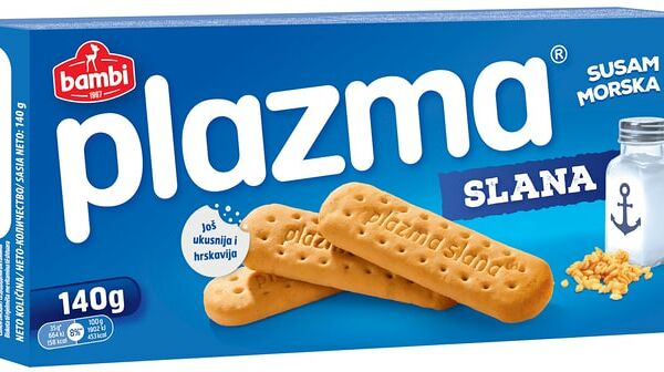 Печенье Plazma Слана Морская соль и кунжут 140г