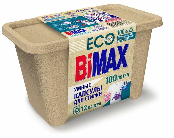 Капсулы для стирки Bimax 100 пятен 12 шт ECO