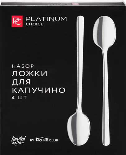 

Набор столовый Platinum Choice ложки для капучино Арт. TR-9913, 4 шт