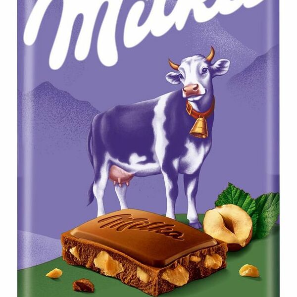 Шоколад Милка молочный с дробленным фундуком 80г