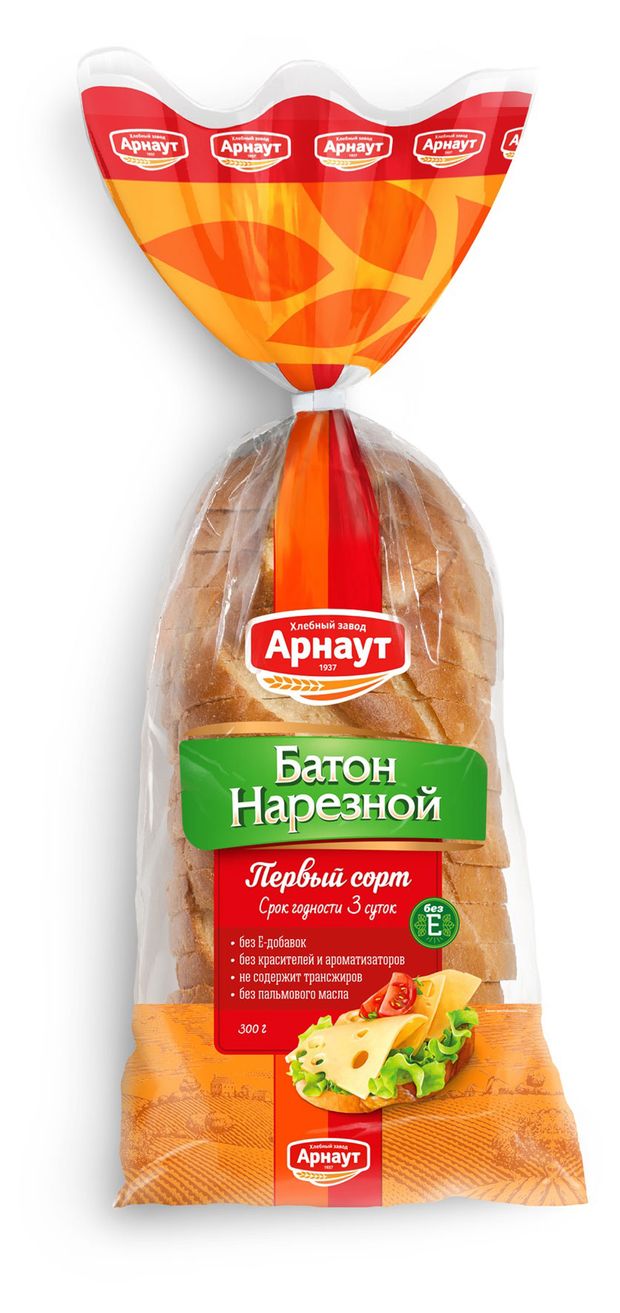 

Батон Арнаут нарезной в нарезке 300 г