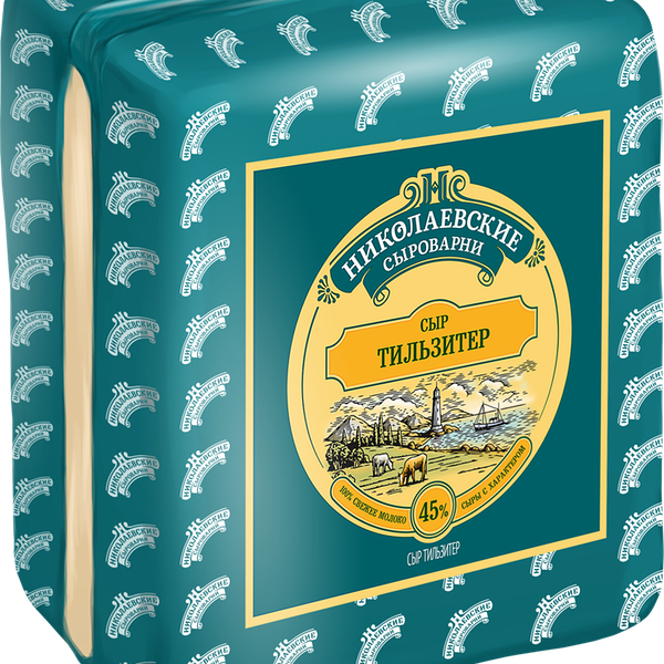 Сыр Николаевские сыроварни Тильзитер 45% вес 
