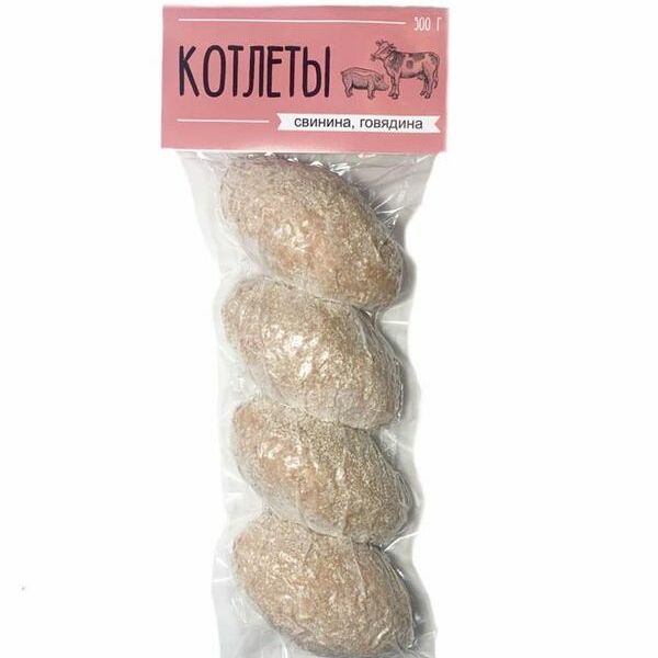 Котлеты из говядины и свинины замороженные 500 г