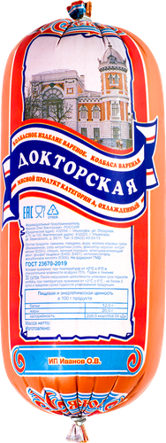 

Колбаса вареная Мяском Докторская категория А весовая