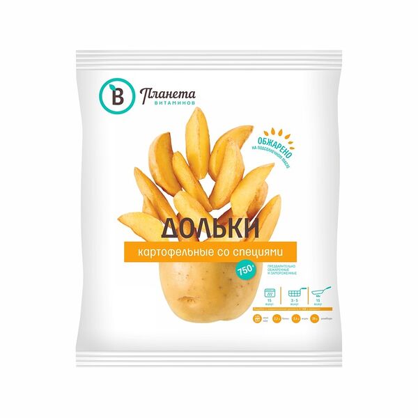 Картофельные дольки Планета Витаминов со специями, 750г