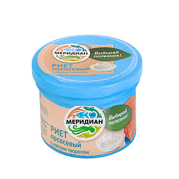 Риет Меридиан лососевый с мягким творогом, 100 г