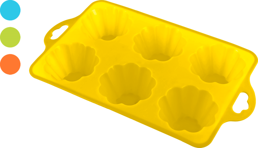 

Форма для выпечки кексов Homeclub delice 28.5x17x4 см, силикон, цвет в ассортименте