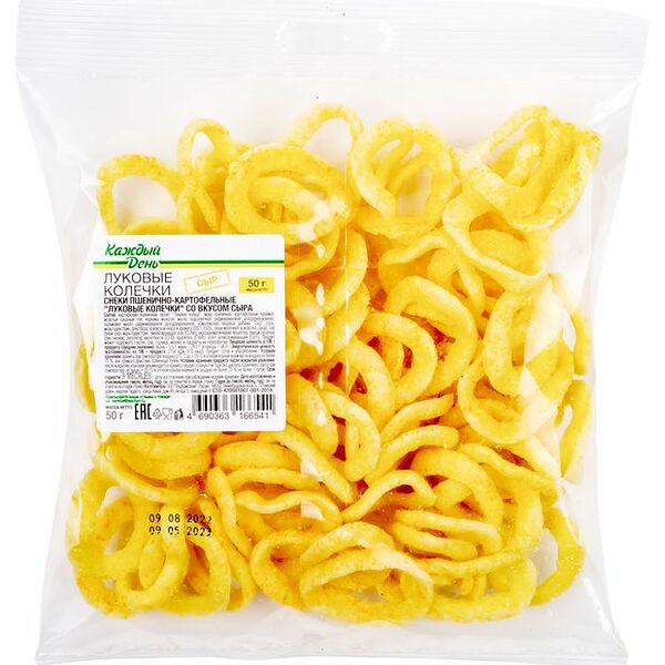 Луковые колечки Каждый день со вкусом сыра, 50 г