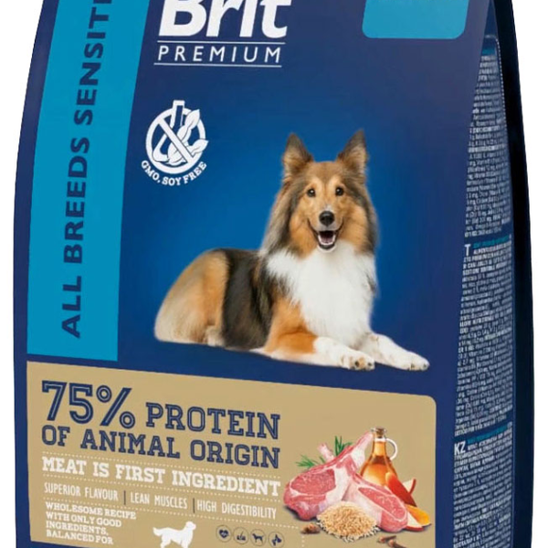 Сухой корм для собак Brit Premium Dog Sensitive с чувствительным пищеварением Ягненок