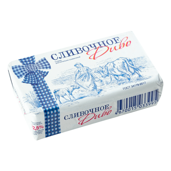 Спред растительно-сливочный Диво 72.5% СЗМЖ 180 г